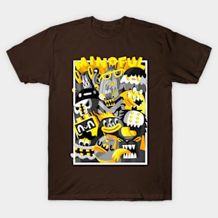 mindful gang black and yellow crew T-Shirt